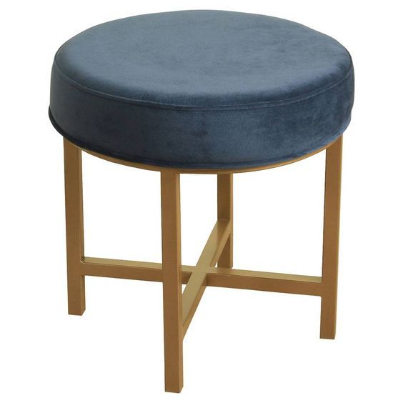 SSF3314 Iron & Pouf Side Table, Size : 16X16 Inch