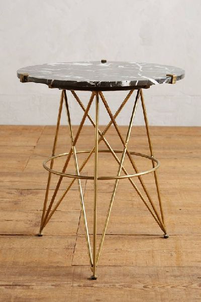 SSF3322 Iron & Agate Stone Side Table