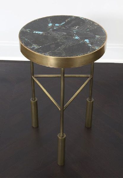 SSF3323 Iron & Agate Stone Side Table