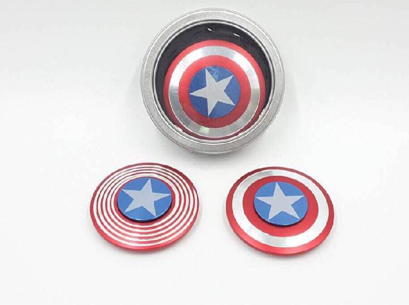 Metal Fidget Spinner Spinner Toy Captain America Shield