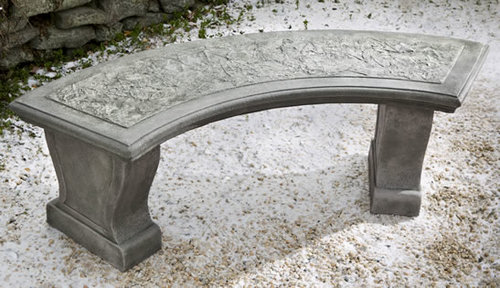 Glazed Stone Bench, Color : Grey