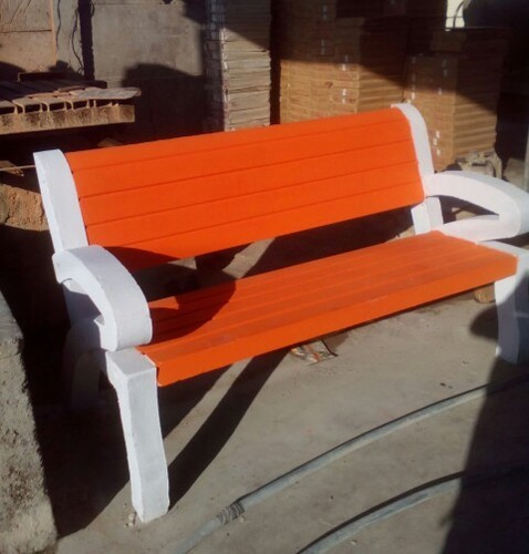 Orange Outdoor Bench