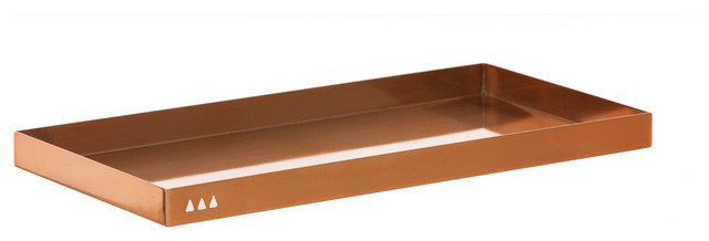 copper rectangular tray