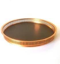 copper round gallery tray