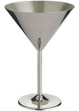 steel martini glass