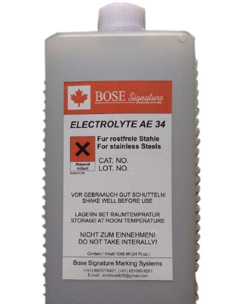 ELECTROLYTE AE 34 CHEMICAL ETCHING