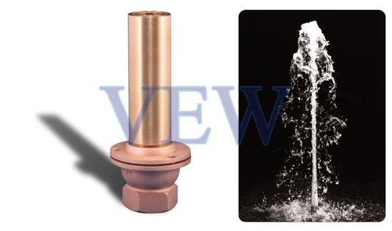 Copper Non Adjustable Street Jet Aerated Effect Fountain Nozzle
