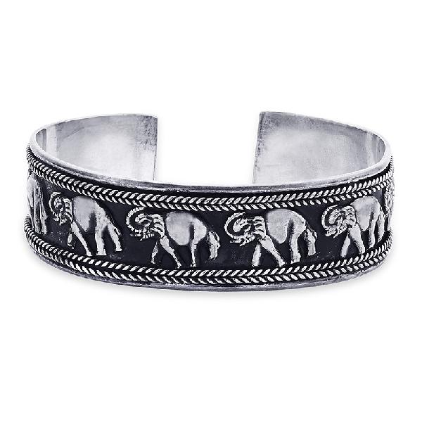 Engraved Haathi Elephant Cuff