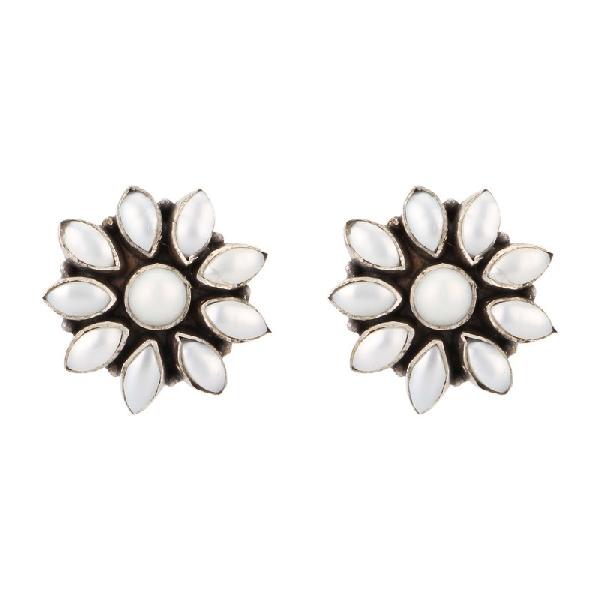 Floral Mother Of Pearl Studs