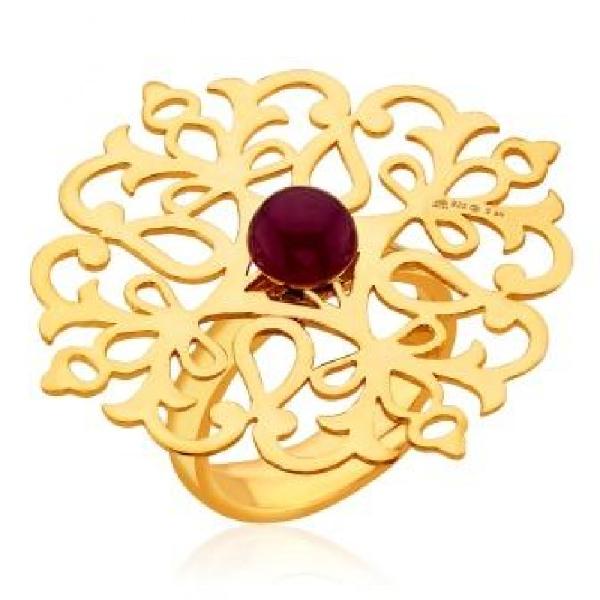 Ornate Red Onyx Ring