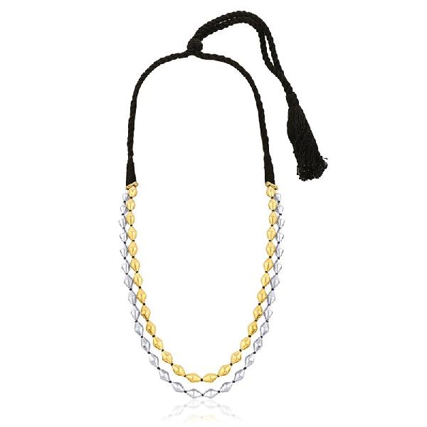 Two-Toned Dholki Bead Necklace