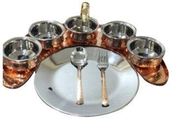 Copper Cup Plate Set