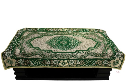 Chenille Green Table Cover