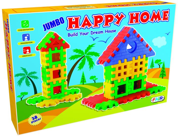 Happy Home Jumbo Construction Building Blocks Kids Toys