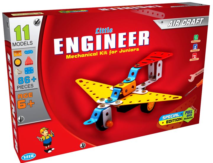 Little Engineer - Aircraft Educational Learning Preschool Building Blocks Game