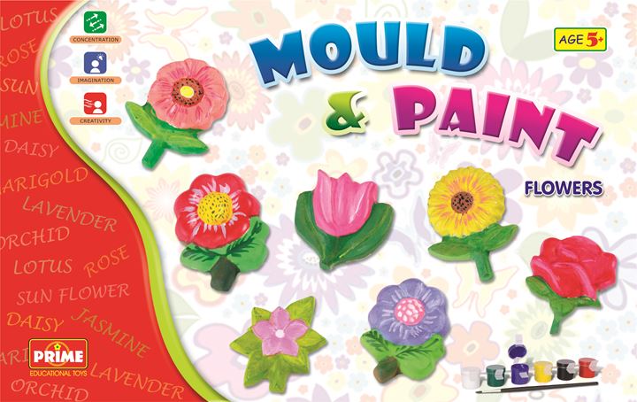Mould Paint Flower Creative Educational Preschool Game