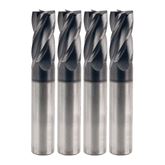 RUSHMORE 4 PACK 1/2" 4 FLUTE ALTIN COATED CARBIDE SINGLE END LSMIL