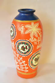 hand painted flower vases