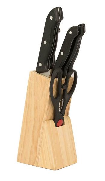 Sukti SS 204 Stainless Steel kitchen Knife Sets, Feature : Wood