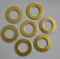 Polished Brass Washers, Size : 0-15mm