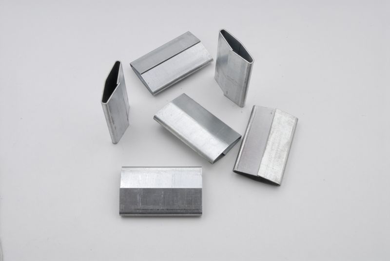 Push Type Galvanised Strapping Seals, for Industrial, Color : Silver