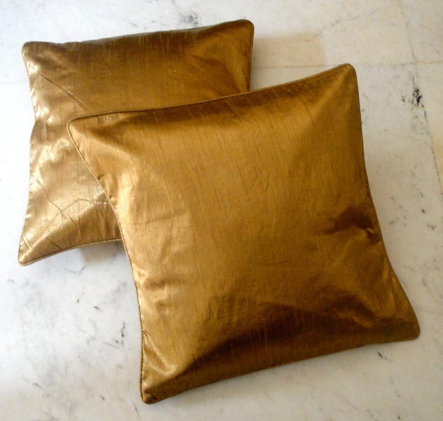 Golden Color Cotton Cushion Covers