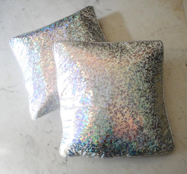 Ultra Luxury Shiny Metallic Silver Pillow Cushion Covers