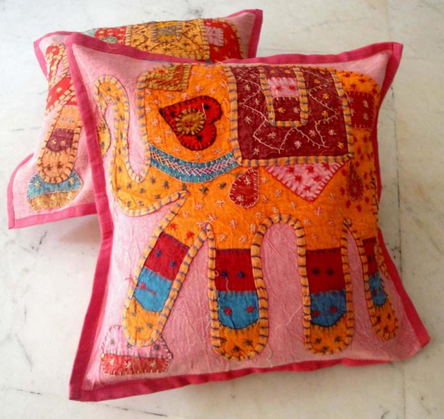 5 Pink Red Handcrafted Cushion Covers