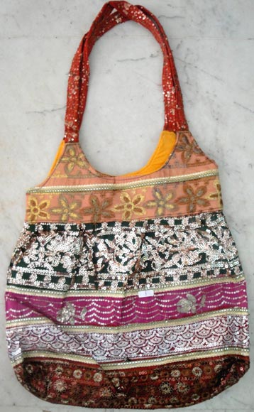 Stylish Fashion Sequin Handcrafted Belly Dance Sitara Sequence Work Sling Ladies Handbag