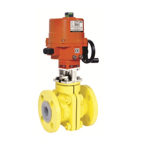 Electrical Actuator Operated PTFE (FEP-PFA) Lined Ball Valves