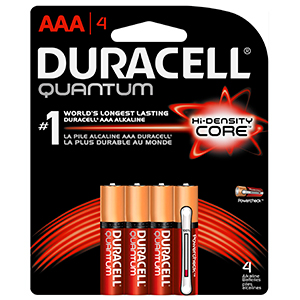 QU2400B4Z AAA 4 Pack Duracell Quantum battery