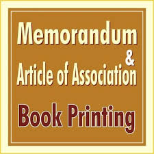 Memorandum & Article of Association Book Printing Services