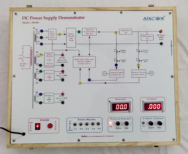 DC Power Supply Demonstrator with faults creating facility (Single 0-30V/2A) SB-901