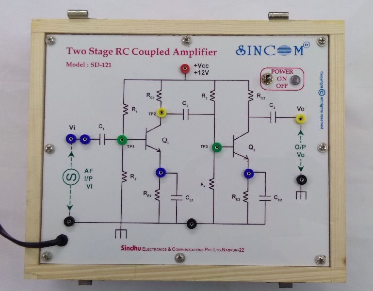 Two Stage RC Coupled Amplifier Using Transistor (BJT) SD-121