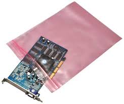 RECLOSABLE PINK ANTISTATIC BAGS 4 MIL