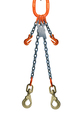Chain Sling - 1/2" x 10' Double Leg with Positive Locking Hooks and Ad