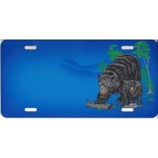 Black Bear License Plate