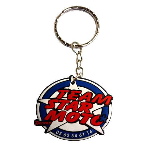 Team Star Moto Rubber Keychain