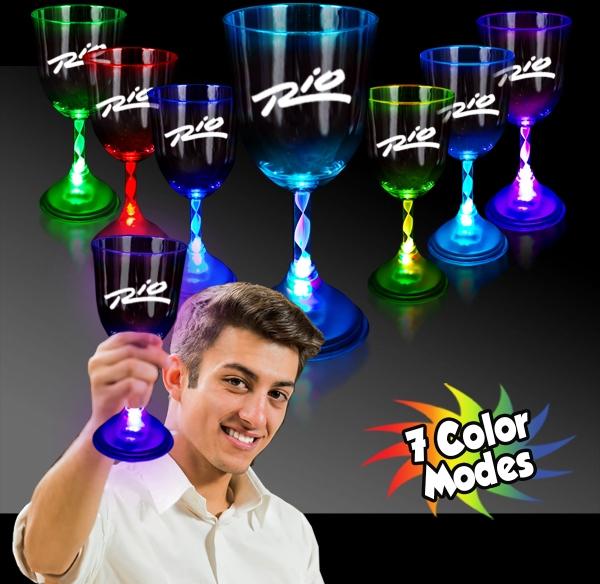 10 oz. Light Up MultiColor Glow LED Wine Glass