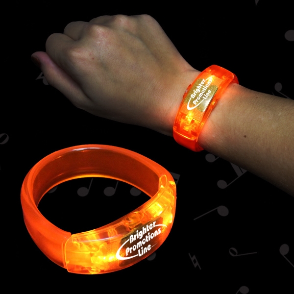 Orange LED Light Up Bangle Bracelet