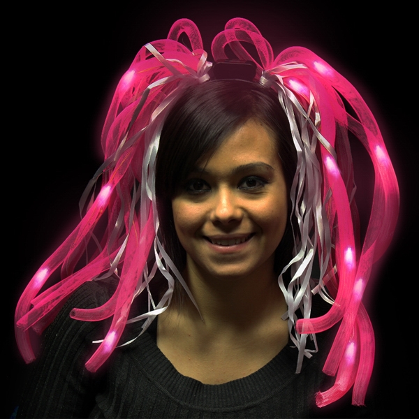 Pink Diva Dreads (TM) LED Light Up Costume Headband