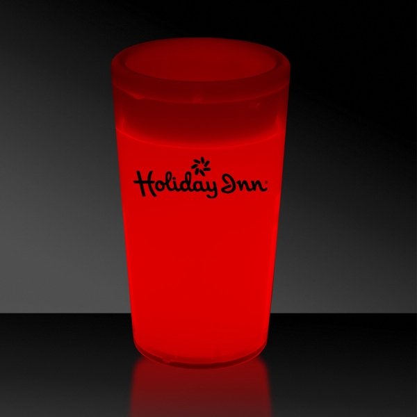 Red 2 oz. Tapered Style Light Up Glow Shot Glass