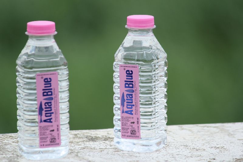 Aqua Blue Mineral Water Bottle