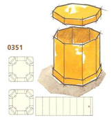 0351 Octagonal Double Cover Container (DC)