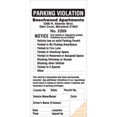 Parking Violation Parking Ticket