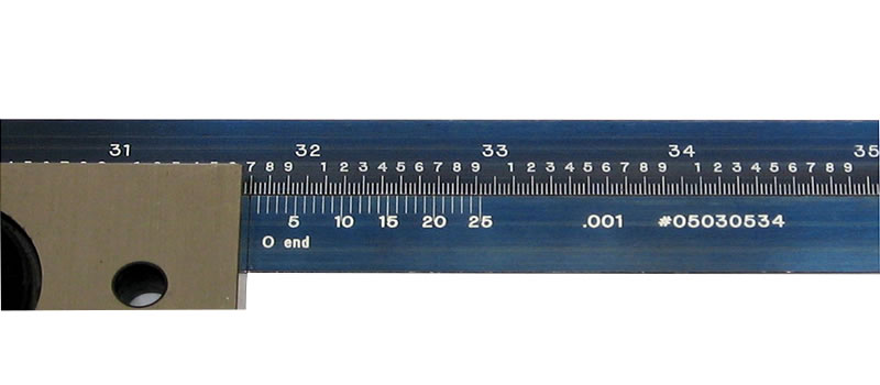 Precision Linear Measurement Rule Marked in Inches
