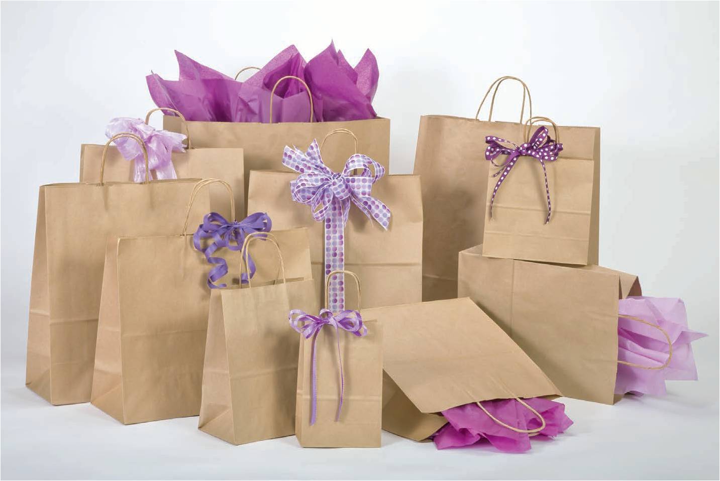 Kraft Paper Shopping Bags, Shoppers