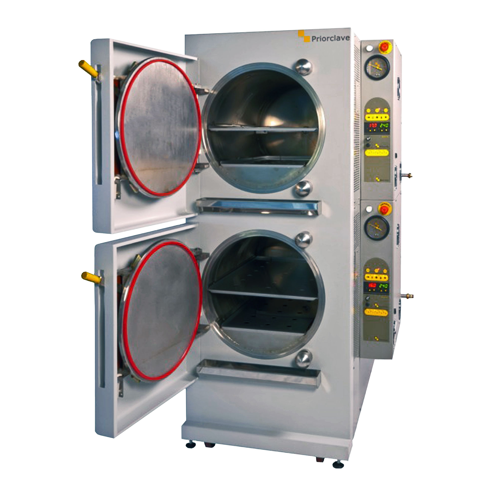Dual 150L Front Loading Chambers Electrically Heated Autoclave