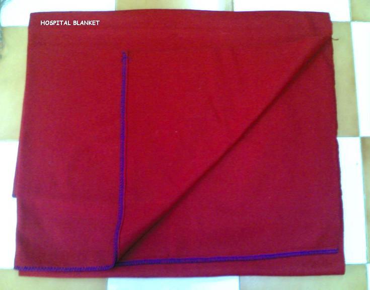 Woolen Red Wool Hospital blankets, for Home, hotel, military, Size : 150*225 cms