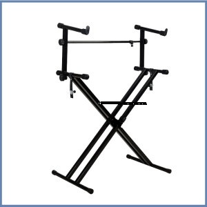 Music double keyboard stand